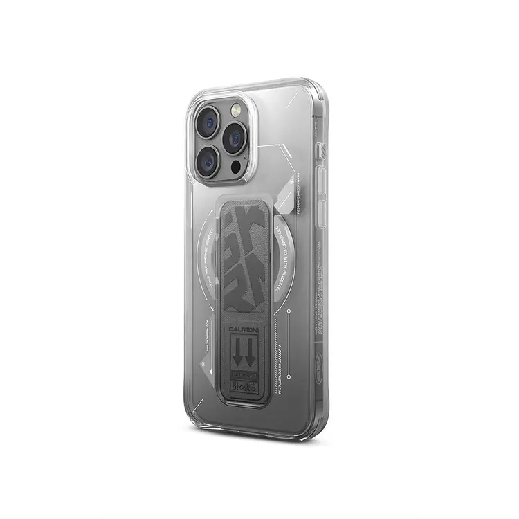Apple iPhone 16 Pro Kılıf M-safe Şarj Özellikli Teknoloji Desenli Standlı Skinarma Helio Kapak
