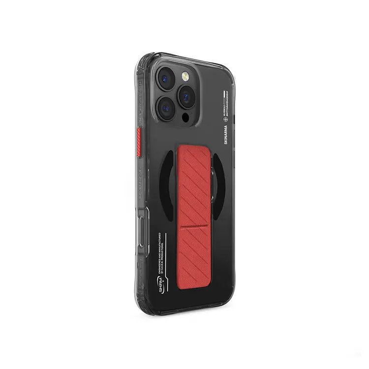 iPhone 16 Pro MagSafe Uyumlu Standlı Teknoloji Desenli Kılıf - Skinarma Axon
