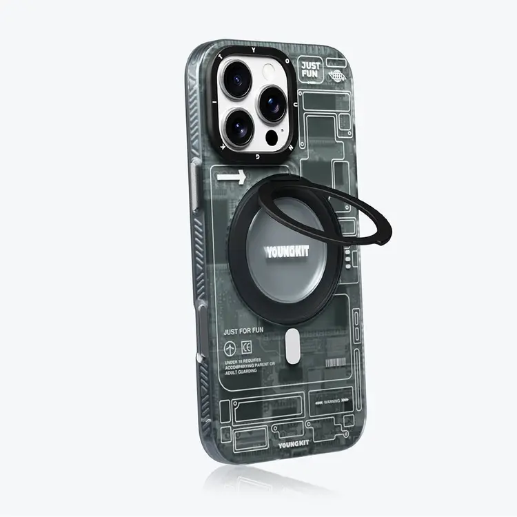 iPhone 16 Pro MagSafe Uyumlu 360° Standlı Kılıf - Youngkit Technology