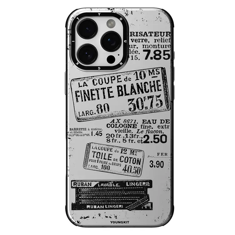 iPhone 16 Pro MagSafe Uyumlu Retro Desenli Kılıf - Youngkit Literary