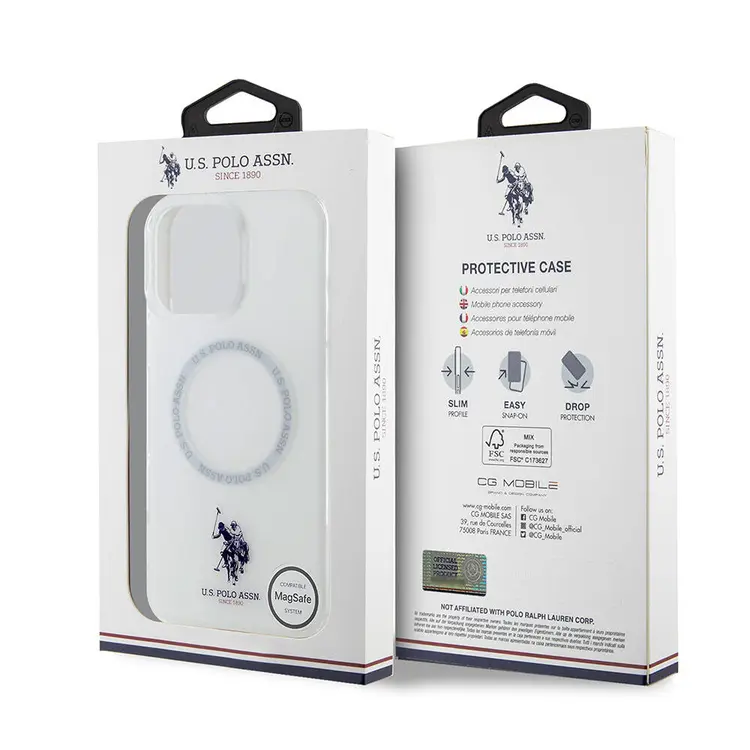 iPhone 16 Pro MagSafe Uyumlu Ring Kapak - U.S. Polo Assn. Double Horse