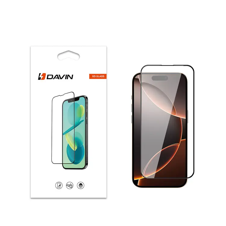 iPhone 16 Pro Max 5D Tam Kaplama Cam Ekran Koruyucu - Davin