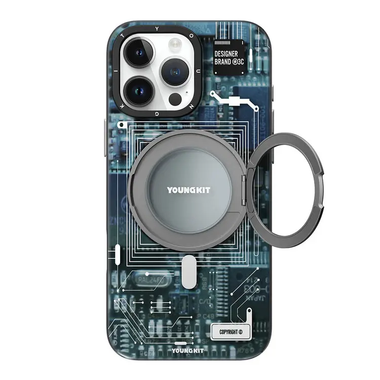 iPhone 16 Pro Max MagSafe Uyumlu 360° Standlı Kılıf - Youngkit Technology