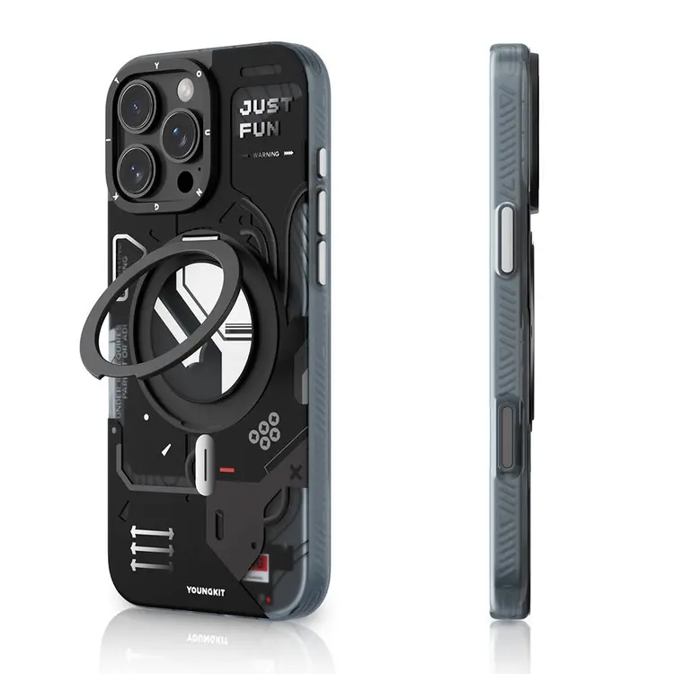 iPhone 16 Pro Max MagSafe Uyumlu 360° Standlı Kılıf - Youngkit Starship