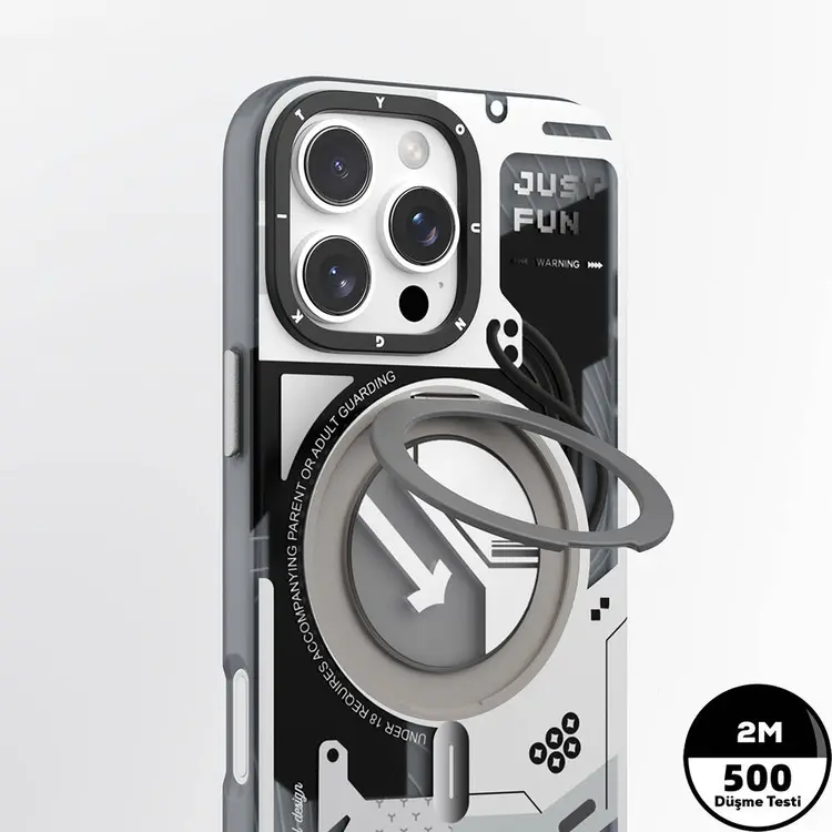 iPhone 16 Pro Max MagSafe Uyumlu 360° Standlı Kılıf - Youngkit Starship