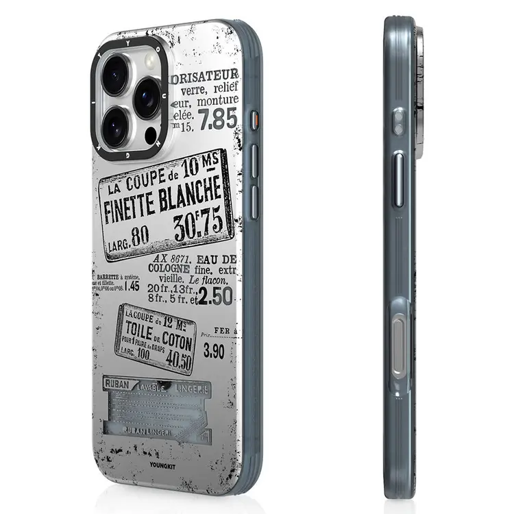 iPhone 16 Pro Max MagSafe Uyumlu Retro Desenli Kılıf - Youngkit Literary