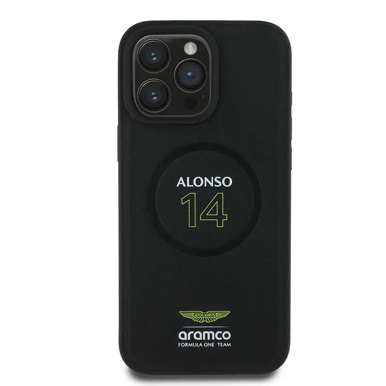 iPhone 16 Pro Max MagSafe Uyumlu PU Deri Kılıf - Aston Martin Alonso 14