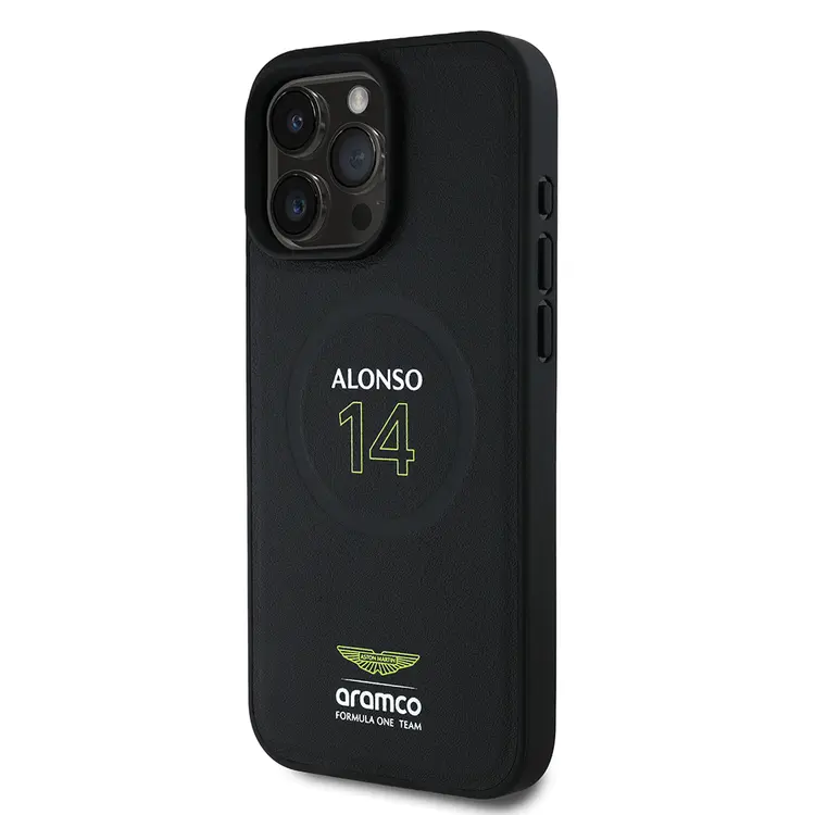 iPhone 16 Pro Max MagSafe Uyumlu PU Deri Kılıf - Aston Martin Alonso 14