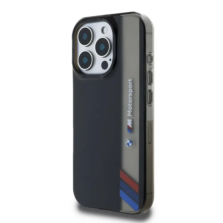 iPhone 16 Pro Max Kılıf, BMW Lisanslı M Logolu Vertical Stripe - Siyah