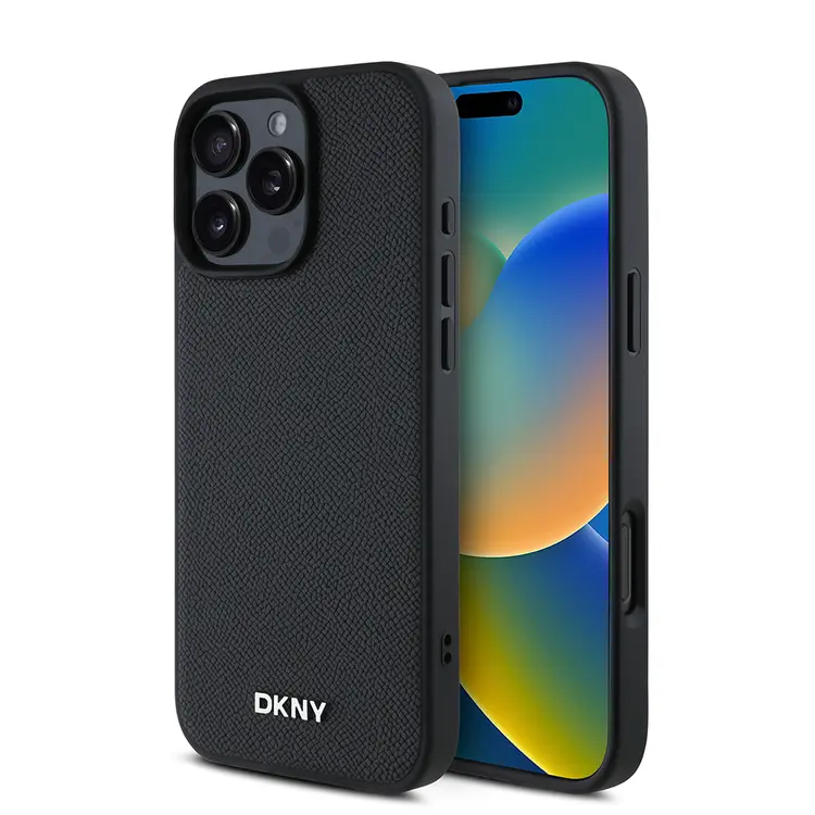 iPhone 16 Pro Max MagSafe Uyumlu PU Deri Kılıf - DKNY Lisanslı