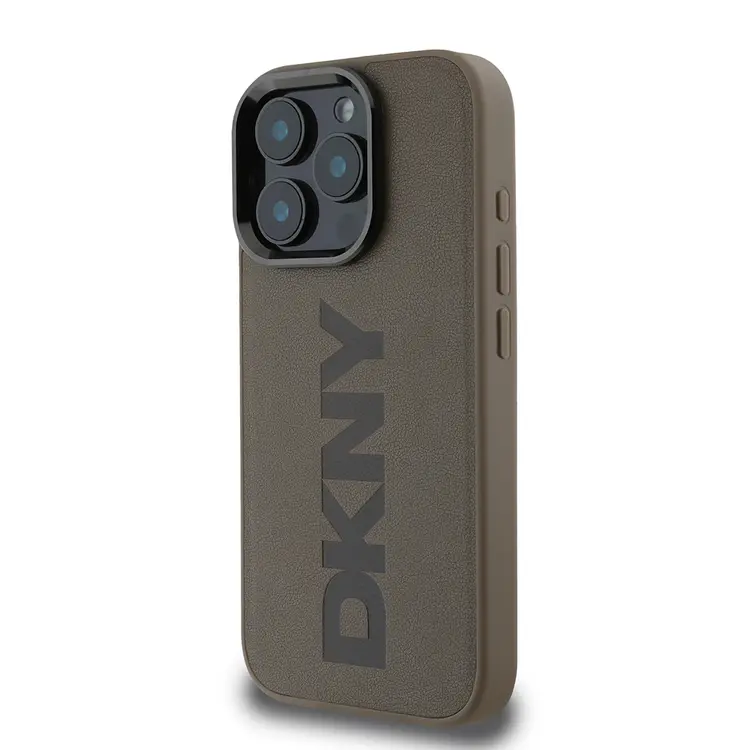 iPhone 16 Pro Max MagSafe Uyumlu PU Deri Kılıf - DKNY Plain