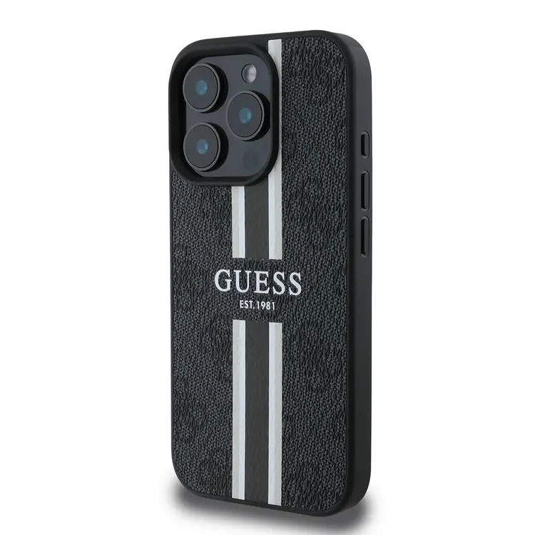 iPhone 16 Pro Max MagSafe Uyumlu 4G Şerit Tasarımlı Kılıf - Guess
