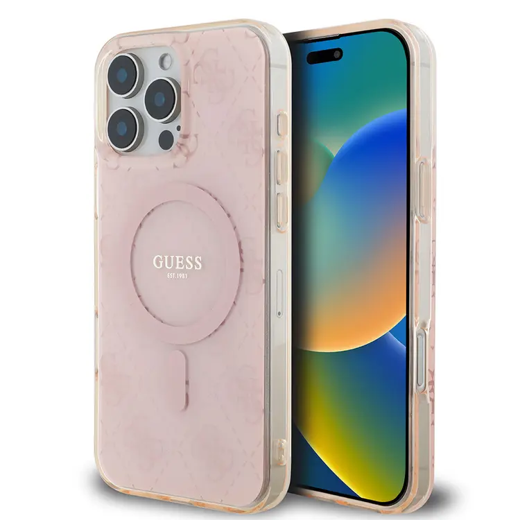 iPhone 16 Pro Max MagSafe Uyumlu Kılıf - Guess 4G Logolu