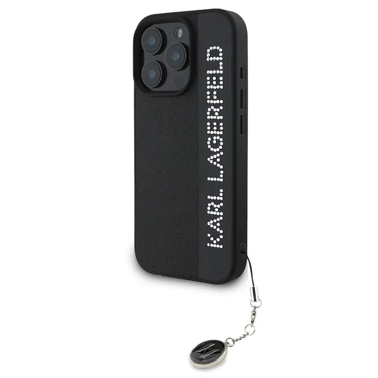 iPhone 16 Pro Max Taşlı Saffiano Kılıf - Karl Lagerfeld KL