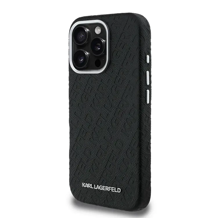 iPhone 16 Pro Max PU Deri Kılıf, Metal Logo Detaylı - Karl Lagerfeld
