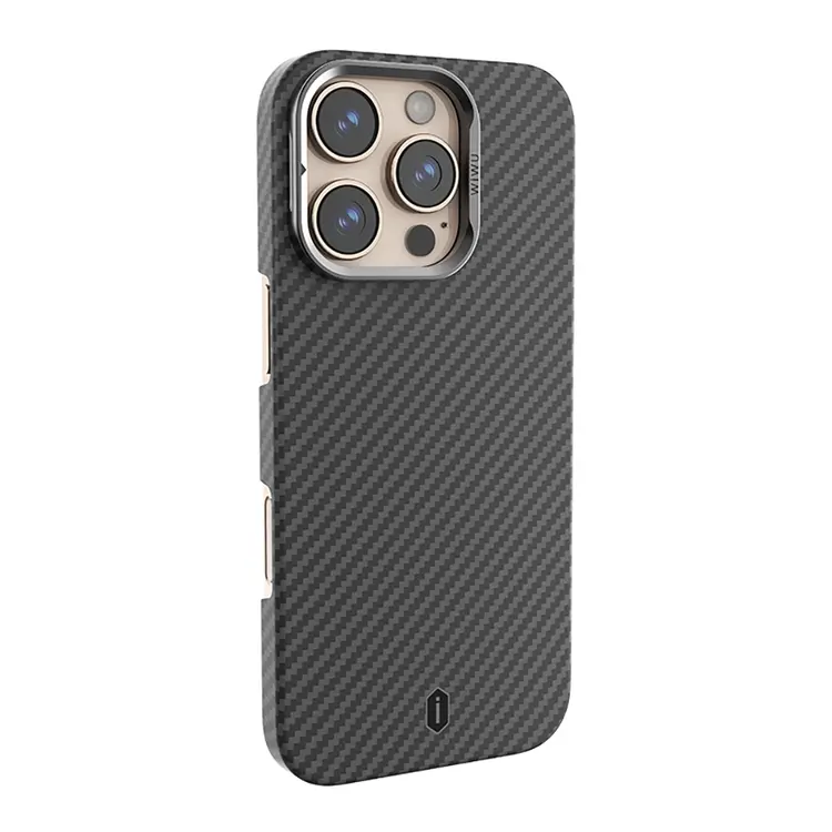 iPhone 16 Pro Max MagSafe Uyumlu Aramid Fiber Kılıf, Kamera Standlı - Wiwu DCC-206