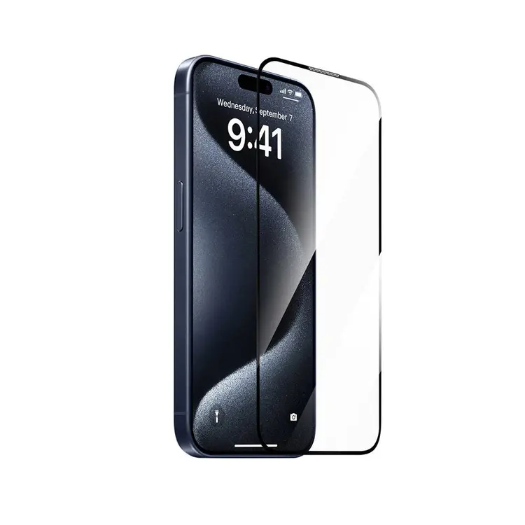 iPhone 16 Pro Max Temperli Cam Ekran Koruyucu, Kolay Uygulama Aparatlı - Wiwu SQ-008