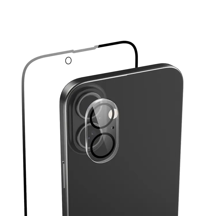 iPhone 16 Temperli Ekran Koruyucu ve Lens Koruyucu Set - Raptic 2in1