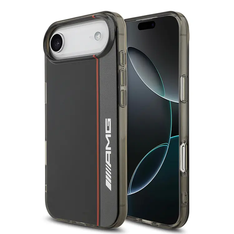 Apple iPhone 17 Air Kılıf AMG Orjinal Lisanslı M-safe Şarj Özellikli IML Baskı Logolu Çift Katmanlı Bow Lines Kapak