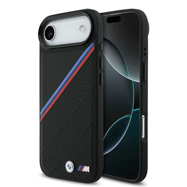 iPhone 17 Air MagSafe Uyumlu Deri Kılıf - BMW M Logolu