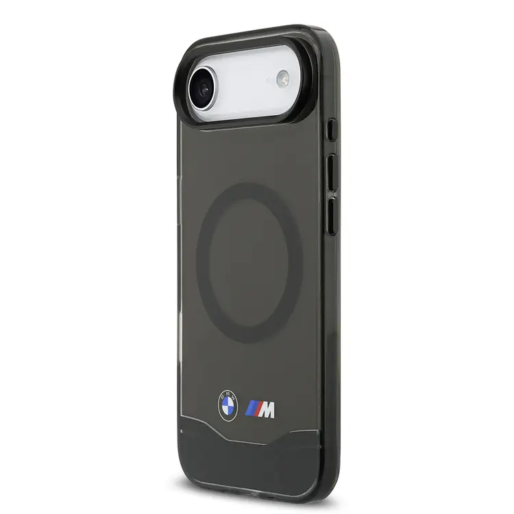 Apple iPhone 17 Air Kılıf BMW Orjinal Lisanslı M-safe Şarj Özellikli Metal Buton Tasarımlı Tranparan M Dizayn Kapak