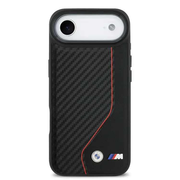iPhone 17 Air MagSafe Uyumlu Kılıf - BMW M Logolu PU Karbon Tasarım