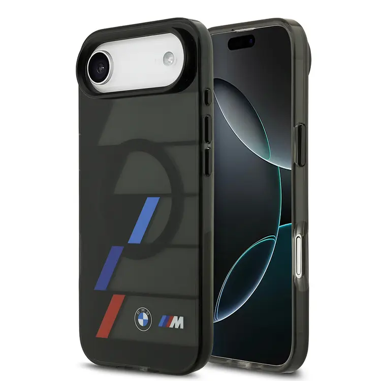 Apple iPhone 17 Air Kılıf BMW Orjinal Lisanslı M-safe Şarj Özellikli IML Baskılı Üç Renkli M Dizayn Kapak