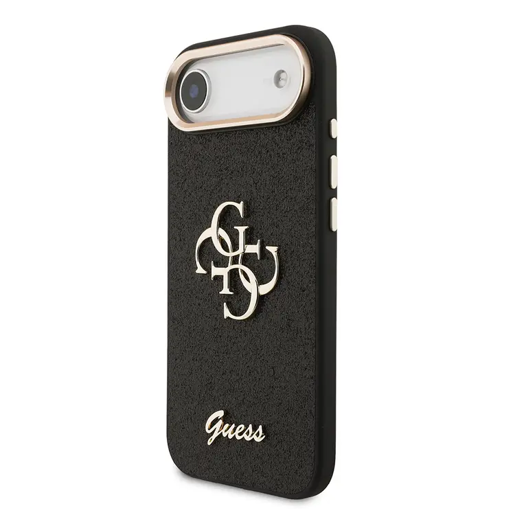 iPhone 17 Air Glitter Kılıf, Büyük Metal Kamera Çerçeveli - Guess