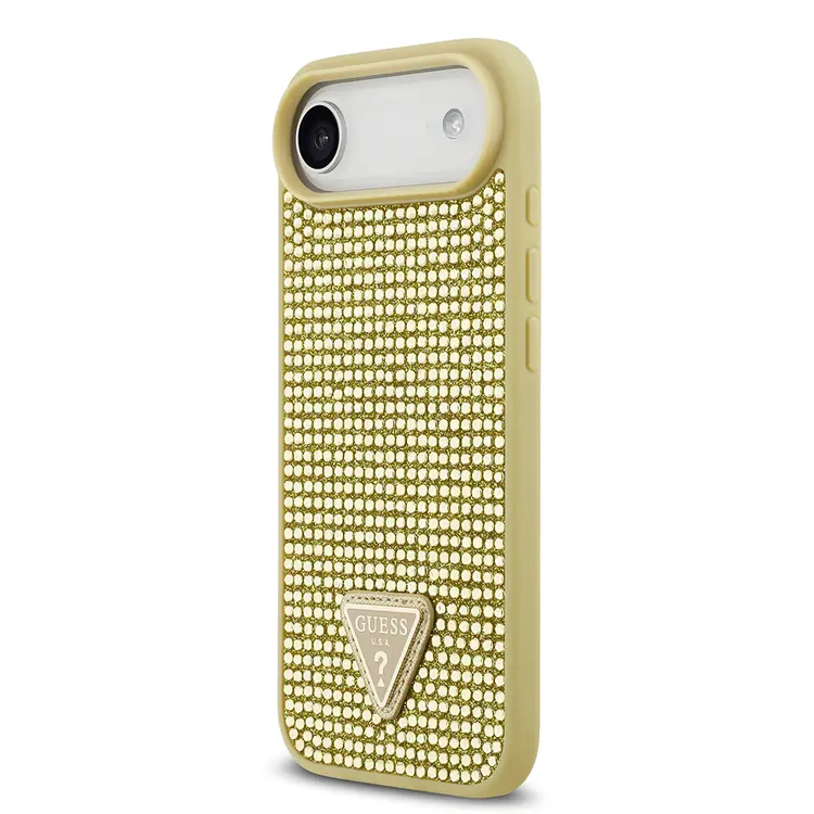 iPhone 17 Air Taşlı Arka Yüzey Üçgen Logolu Kılıf - Guess