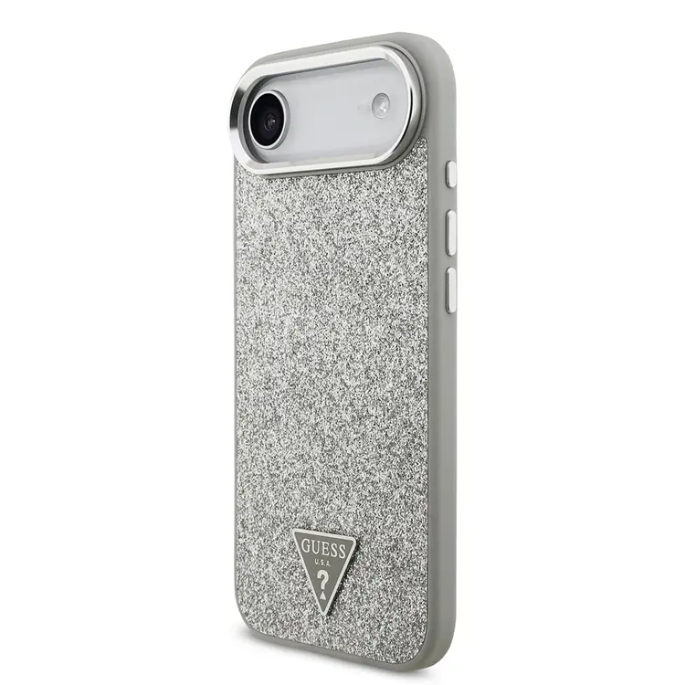 iPhone 17 Air MagSafe Uyumlu Glitter Kılıf - Guess Üçgen Logolu