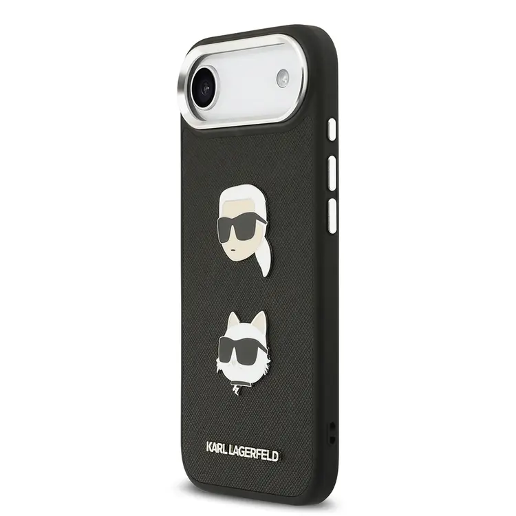Apple iPhone 17 Air Kılıf Karl Lagerfeld Orjinal Lisanslı Metal Logolu K&C Heads Pin Kapak