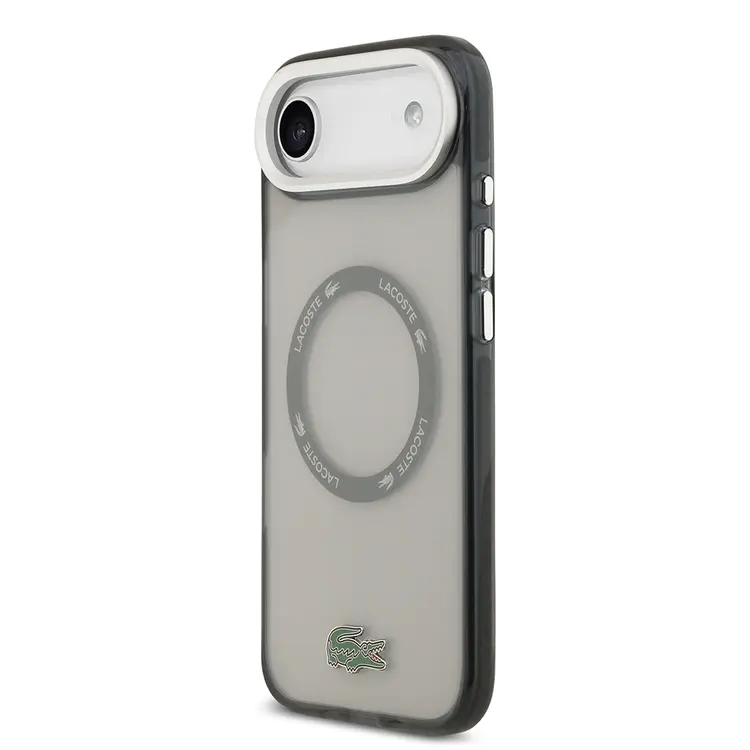 Apple iPhone 17 Air Kılıf Lacoste Orjinal Lisanslı M-safe Şarj Özellikli İkonik Timsah Logolu Buzlu Kapak