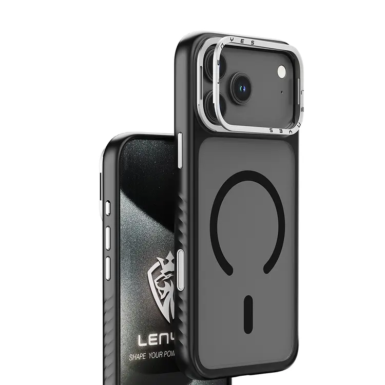 iPhone 17 Air MagSafe Uyumlu Metal Kamera Standlı Kılıf - Lenyes CK226