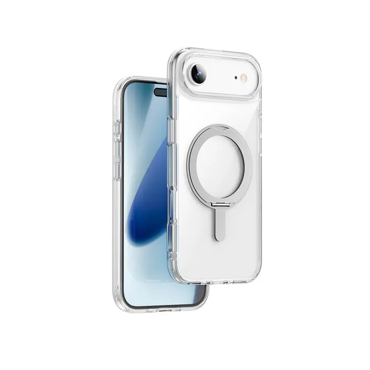iPhone 17 Air MagSafe Uyumlu Standlı Şeffaf Kılıf - Wiwu iShield Ultra