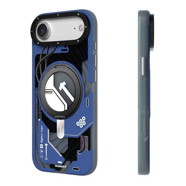 iPhone 17 Air MagSafe Uyumlu Halka Standlı Kılıf - Youngkit Starship