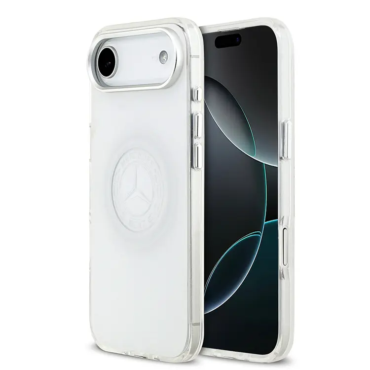 Apple iPhone 17 Air Kılıf Mercedes Benz Orjinal Lisanslı M-safe Şarj Özellikli Buzlu PC Nostaljik Yıldız Dizayn Kapak