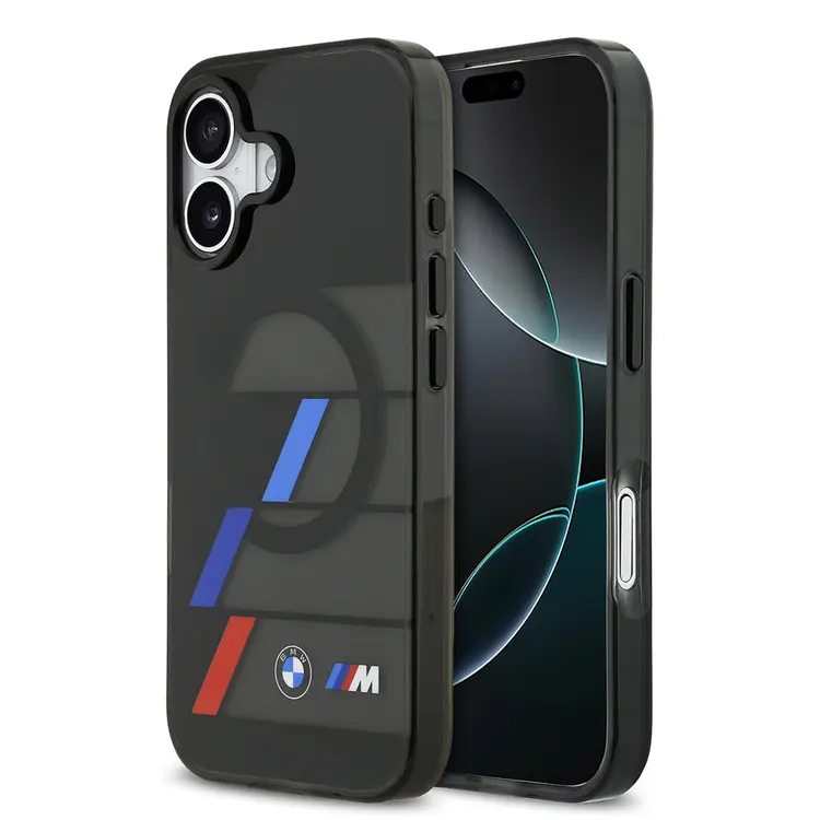 Apple iPhone 17 Kılıf BMW Orjinal Lisanslı M-safe Şarj Özellikli IML Baskılı Üç Renkli M Dizayn Kapak