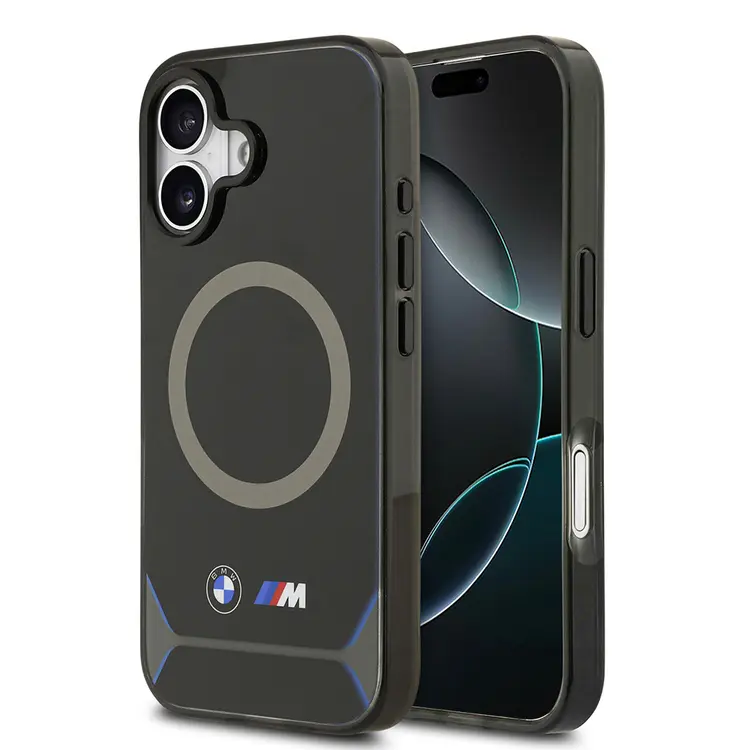 Apple iPhone 17 Kılıf BMW Orjinal Lisanslı M-safe Şarj Özellikli Metal Buton Tasarımlı IML Baskılı M Dizayn Kapak