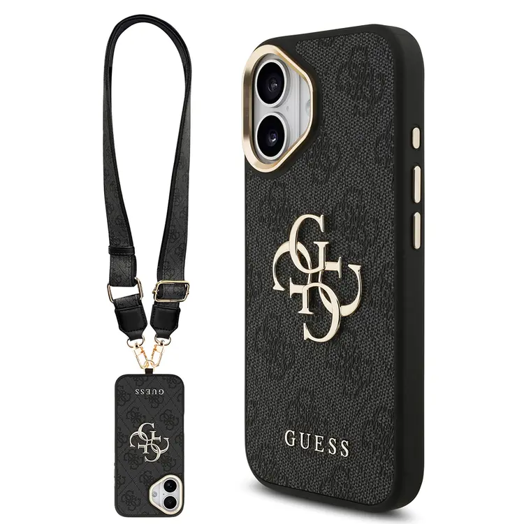 iPhone 17 Askılı Kılıf, Büyük Metal Logolu - Guess 4G