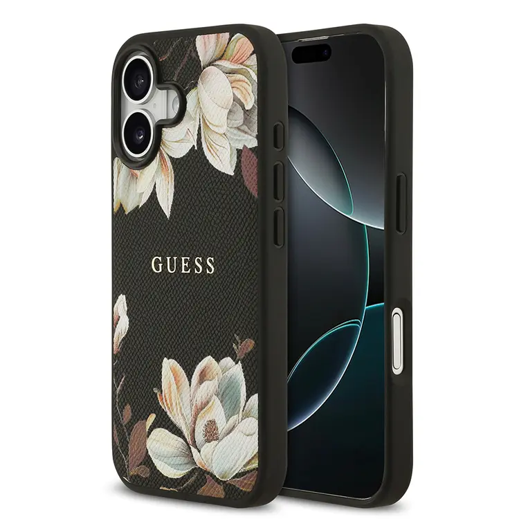 iPhone 17 MagSafe Uyumlu Çiçek Tasarımlı Kılıf - Guess Lisanslı