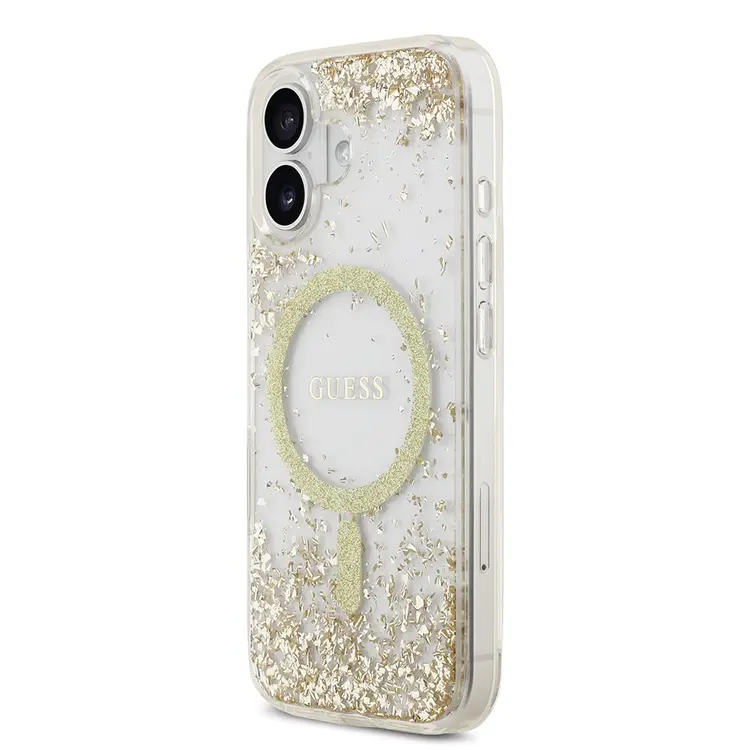 iPhone 17 MagSafe Uyumlu Şeffaf Kılıf - Guess Resin Bottom