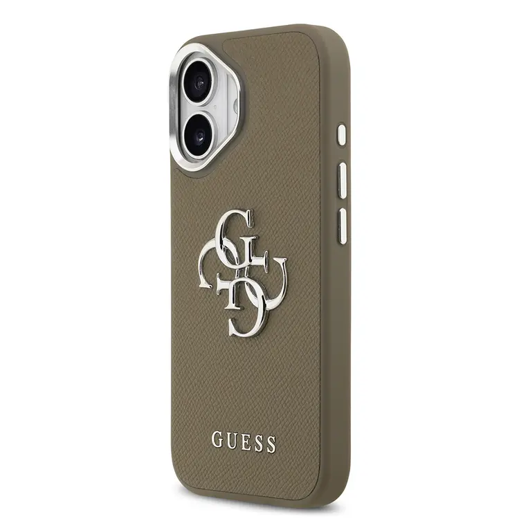 Apple iPhone 17 Kılıf Guess Orjinal Lisanslı Grained 4G Metal Büyük Logolu Kapak
