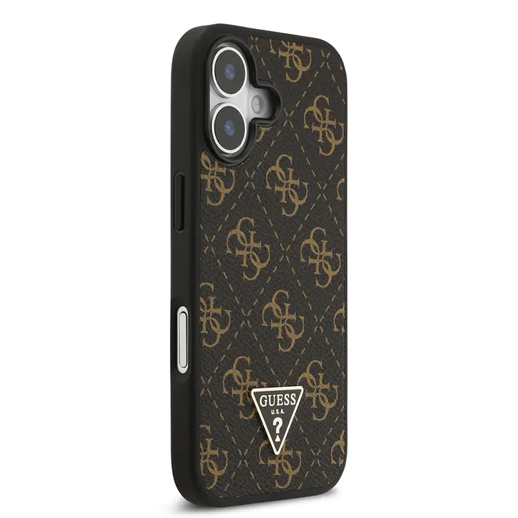 iPhone 17 PU Deri 4G Desenli Üçgen Logolu Kılıf - Guess