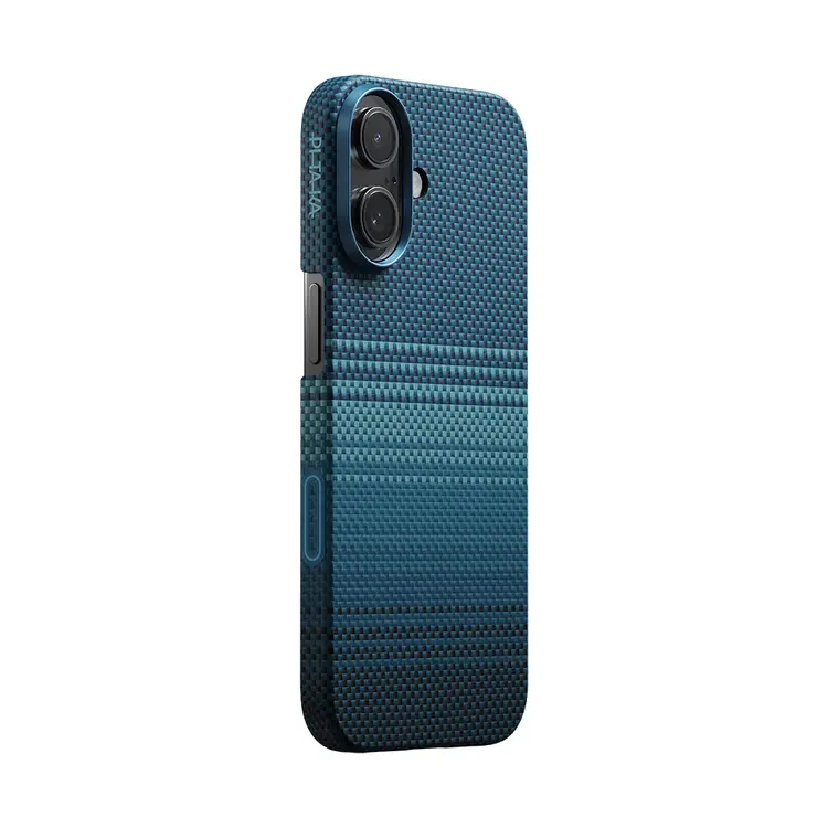 iPhone 17 MagSafe Uyumlu Aramid Fiber Kılıf - Pitaka Tactile Woven Sunset-Moonrise