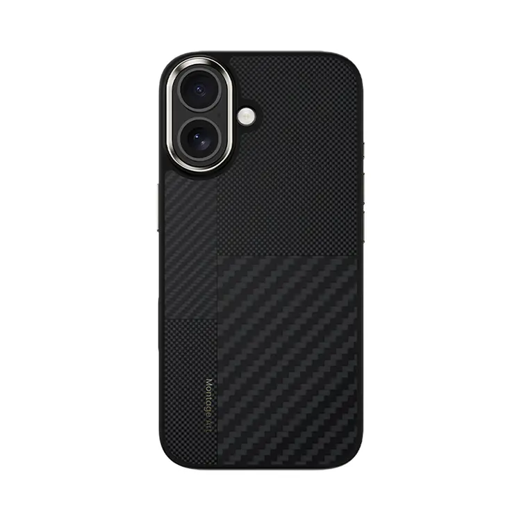 iPhone 17 MagSafe Uyumlu Karbon Fiber Kılıf - Benks Montage Hybrid ArmorPro Kevlar