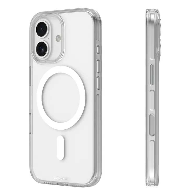 iPhone 17 MagSafe Uyumlu Şeffaf Kılıf - Youngkit Crystal Shield