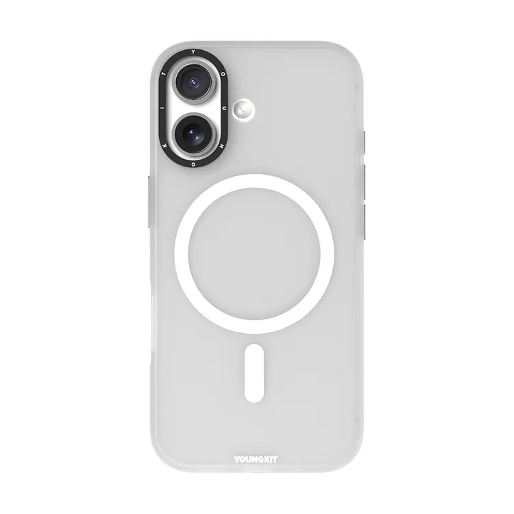 iPhone 17 MagSafe Uyumlu Şeffaf Kılıf - Youngkit Hidden Sand
