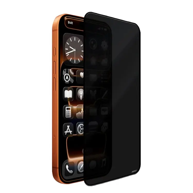 Apple iPhone 17 Mohseven Safir Coating 3D Glue Privacy Hayalet Temperli Cam Ekran Koruyucu