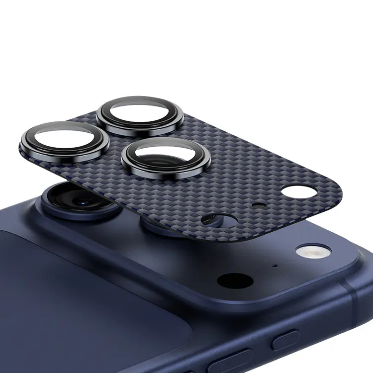 iPhone 17 Pro Kevlar Dokulu Kamera Lens Koruyucu - Benks ArmorWarrior Aurora
