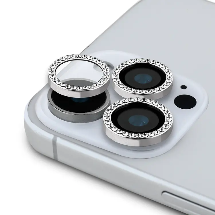 iPhone 17 Pro Rhinestone Taşlı Kamera Lens Koruyucu - Guess Lisanslı